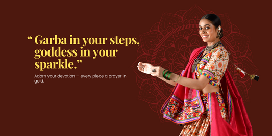 Let your jewellery speak the language of Navratri: bold, bright, and blessed.