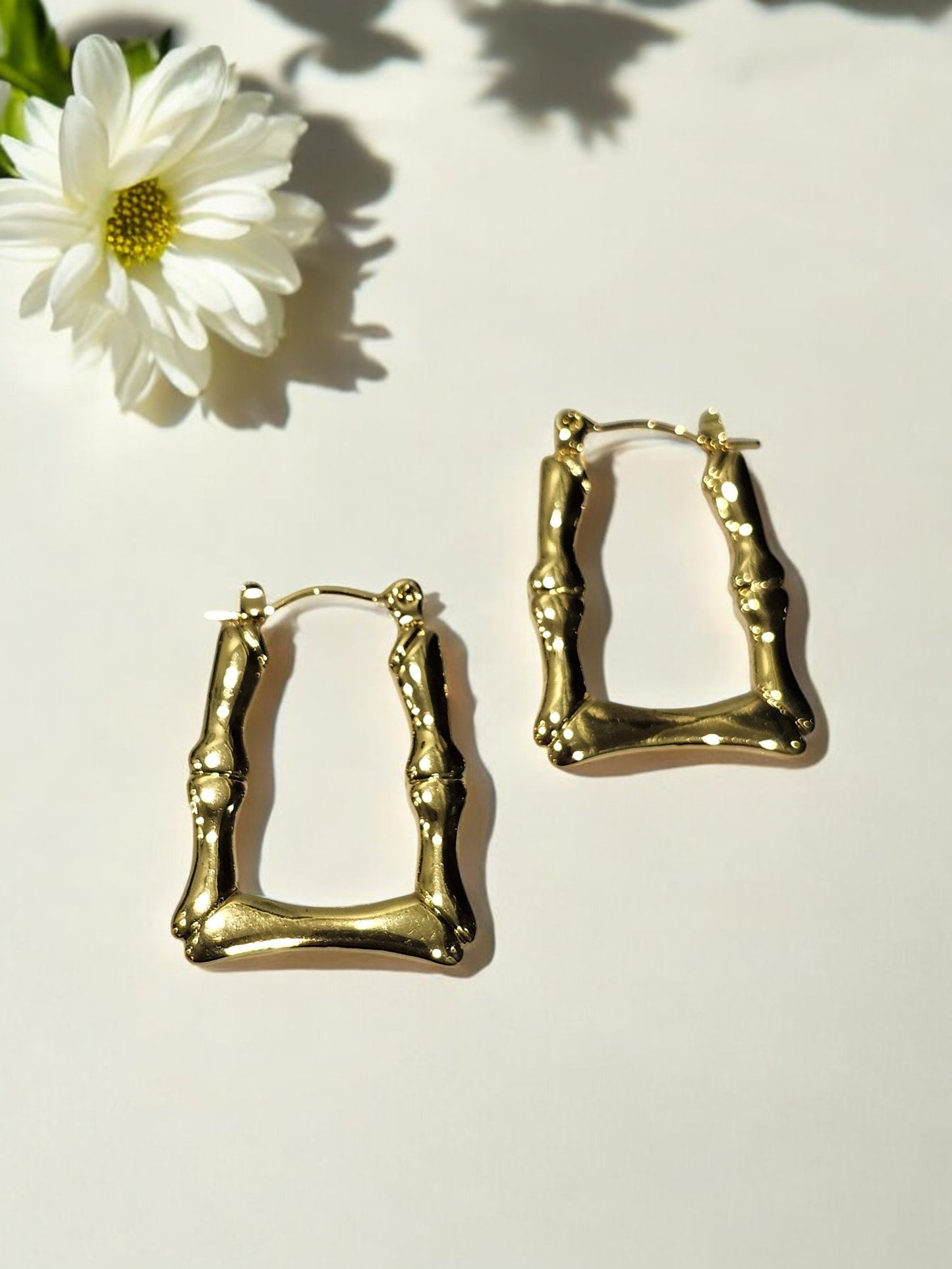 GOLD RECTANGLE AZUREY EARRINGS