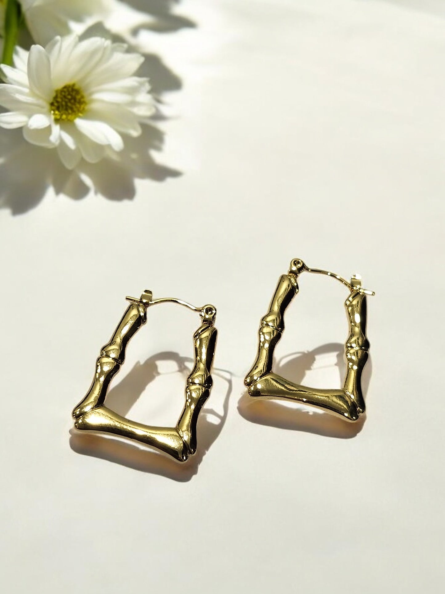 GOLD RECTANGLE AZUREY EARRINGS