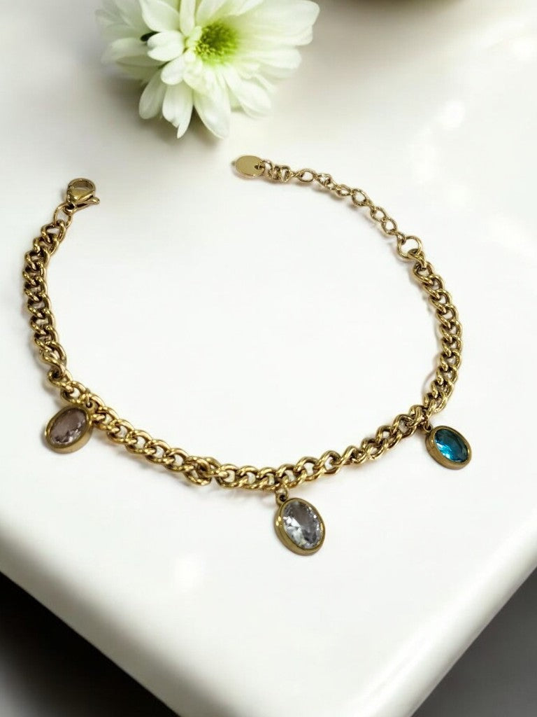 MULTI HANGING DIAMOND GIVA BRACELET