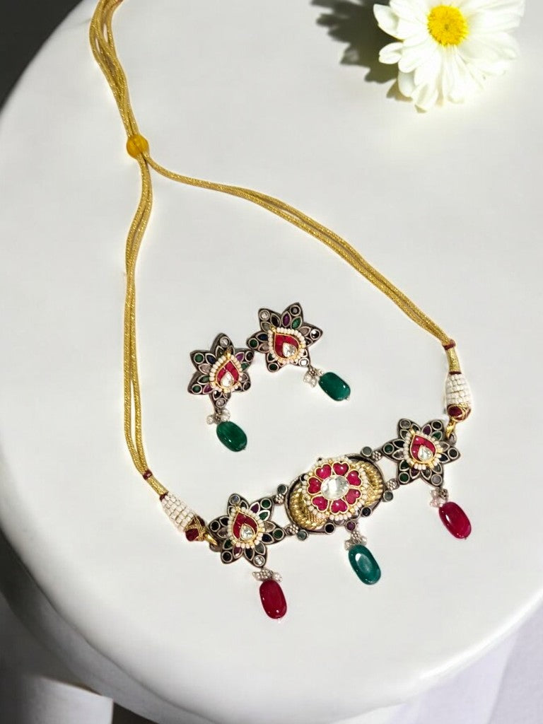 MULTI GANISKA GERMAN SILVER JEWELLERY SET