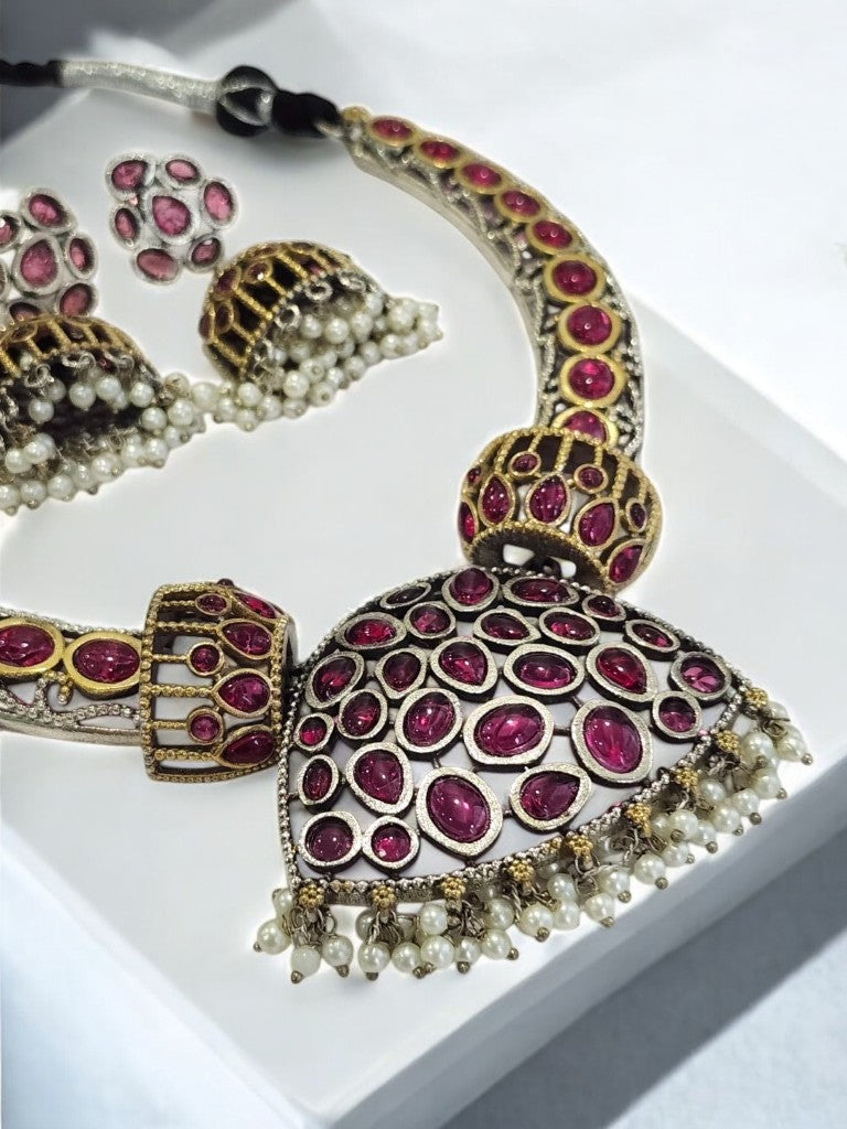 WINE MONICA GERMAN SILVER JEWELLERY SET