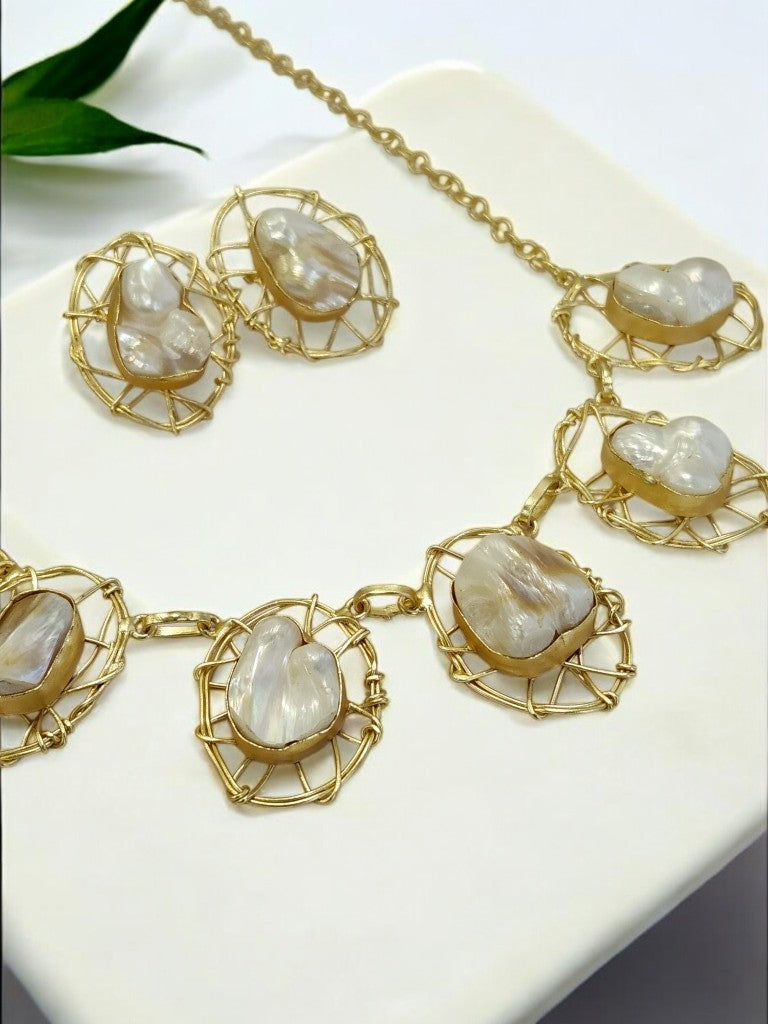 WHITE JENA JEWELLERY SET