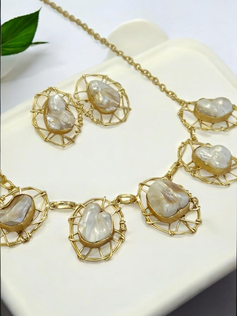 WHITE JENA JEWELLERY SET