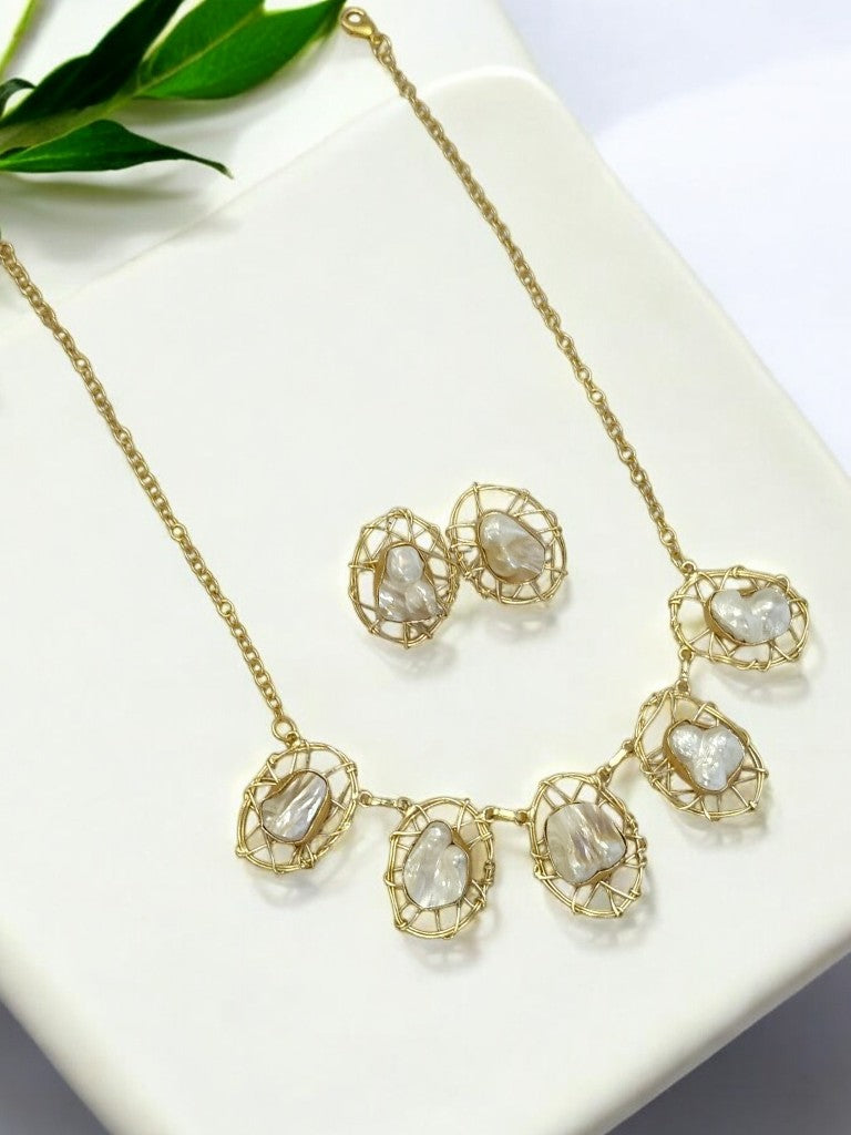 WHITE JENA JEWELLERY SET