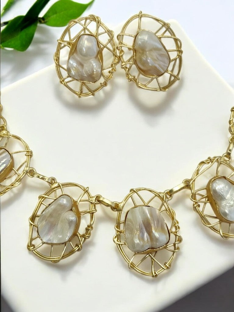 WHITE JENA JEWELLERY SET