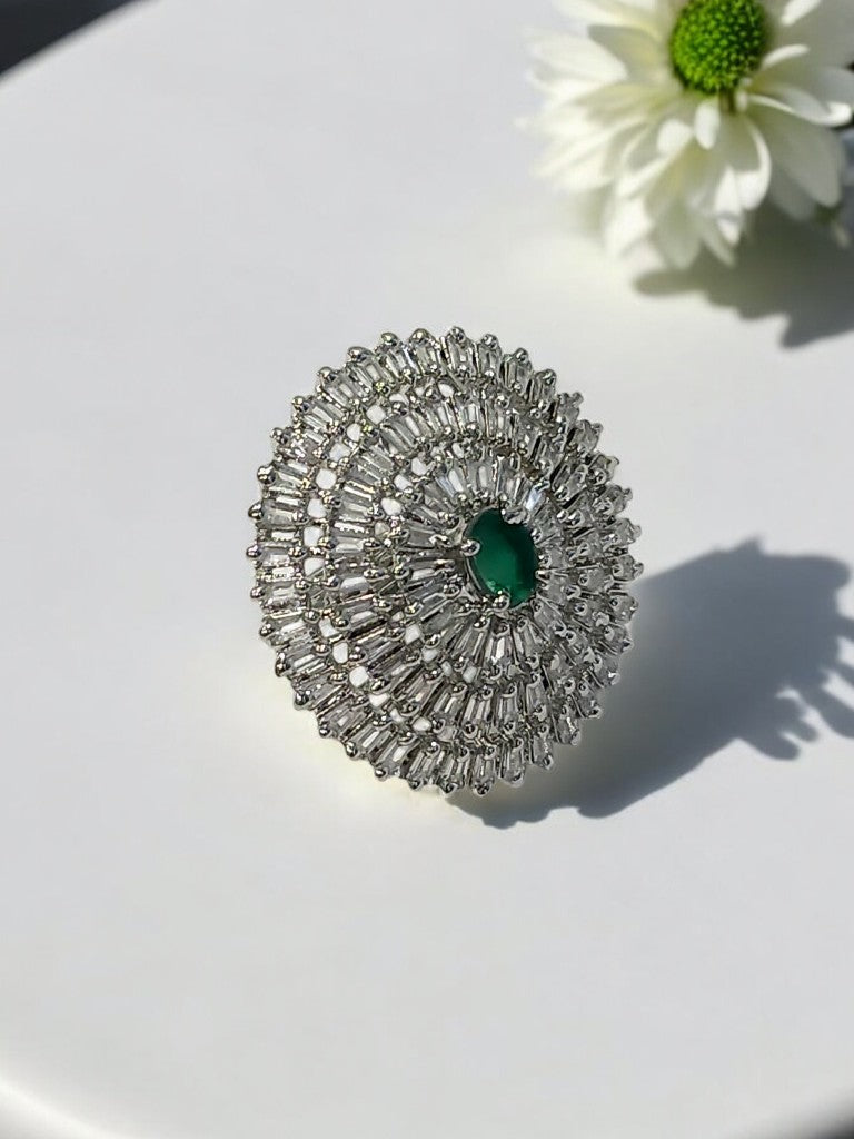 GREEN NEEVA DIAMOND RING