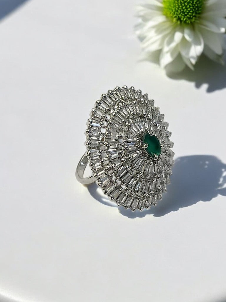 GREEN NEEVA DIAMOND RING