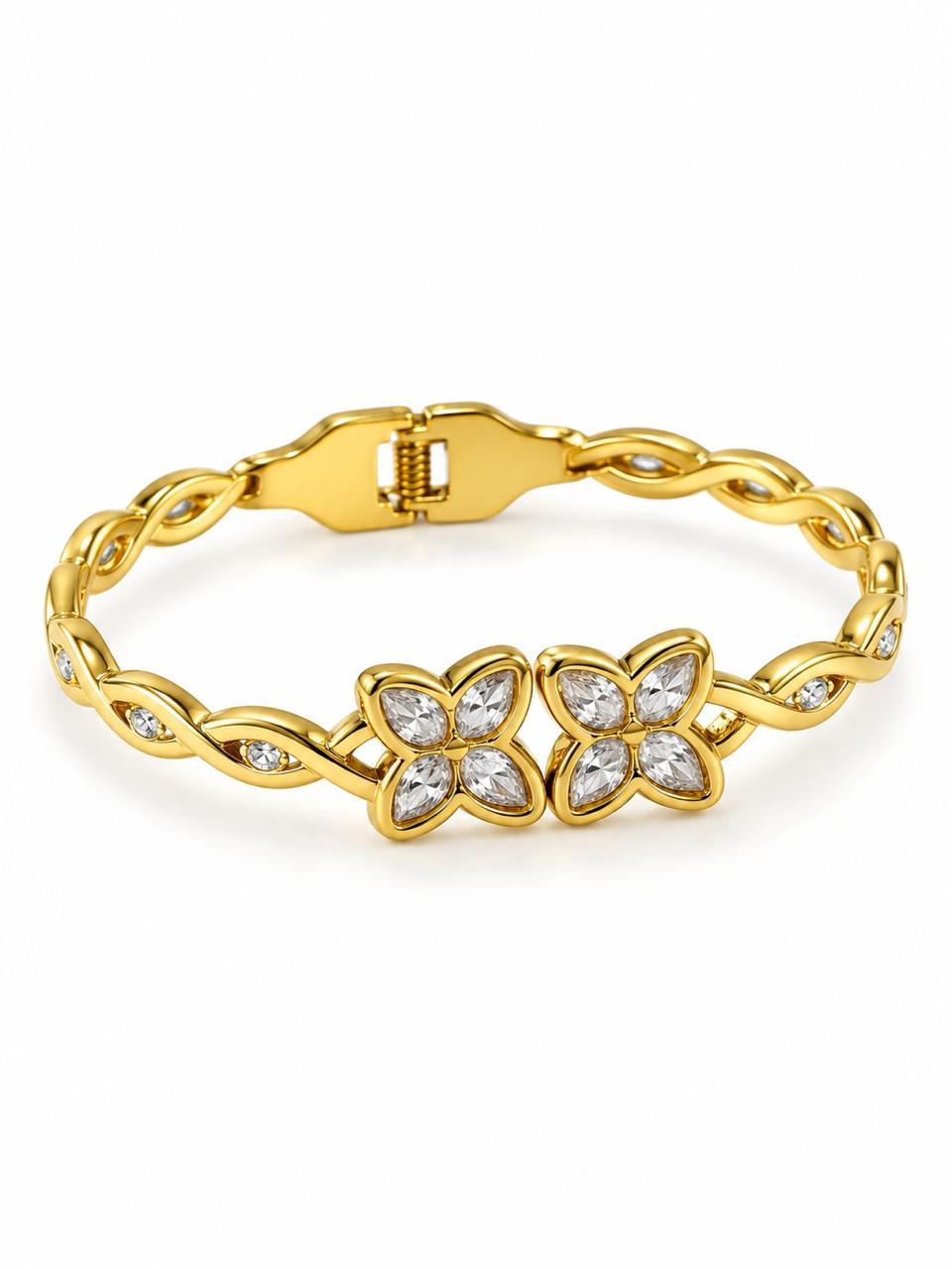 GOLDEN DIAMOND FLORAL GALENE BRACELET