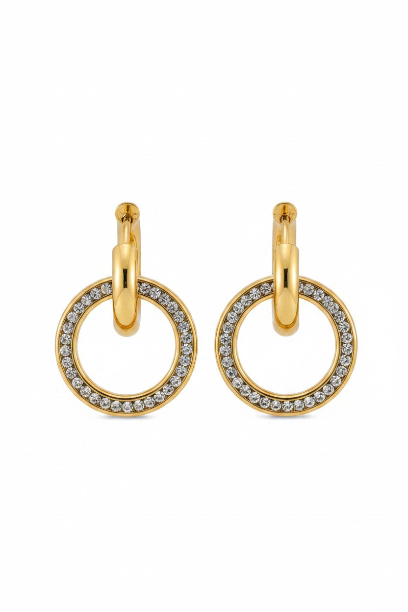 GOLDEN DIAMOND RING SKYE EARRINGS