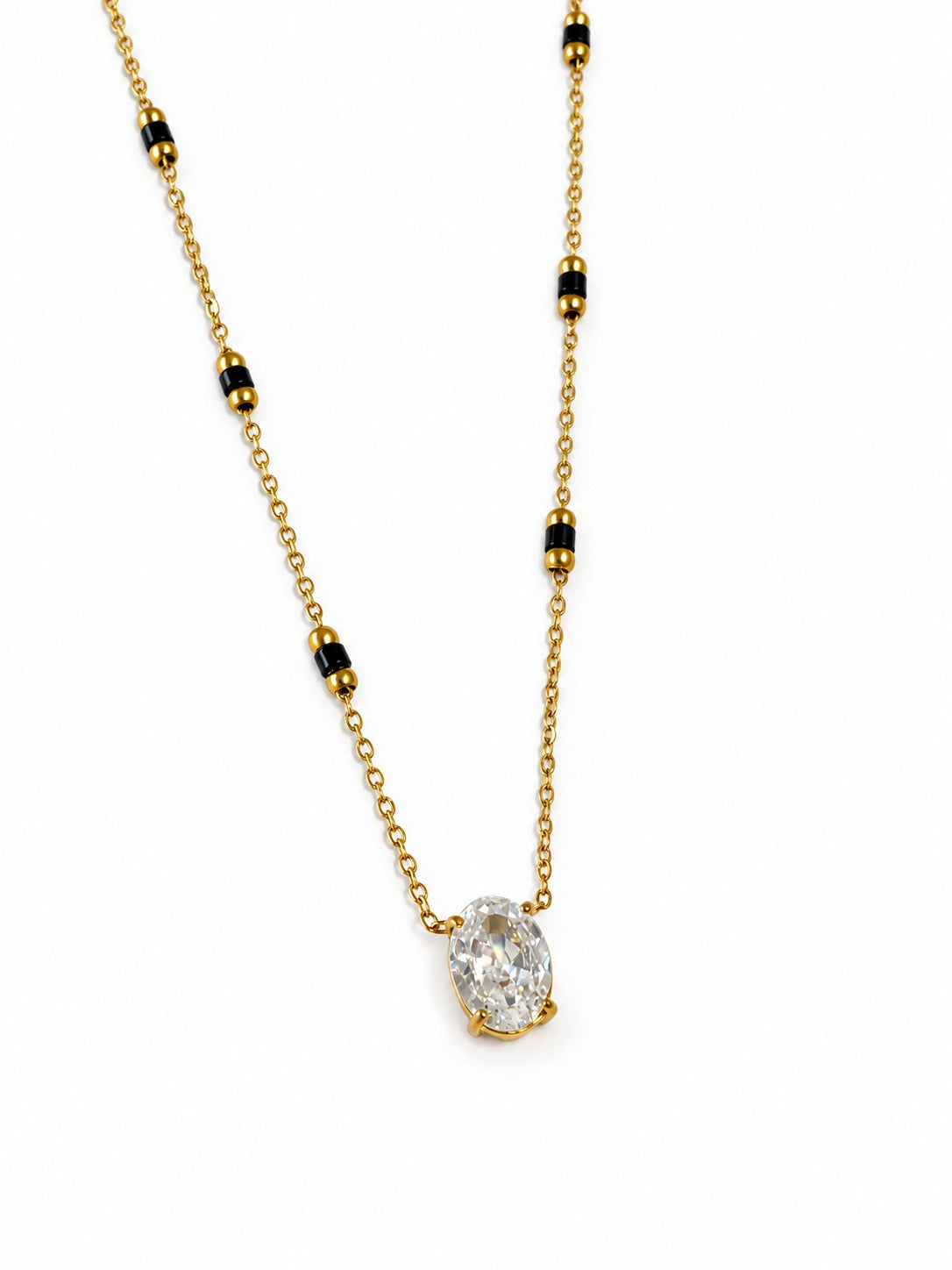 GOLDEN OVAL DIAMOND KAVISHA MANGALSUTRA