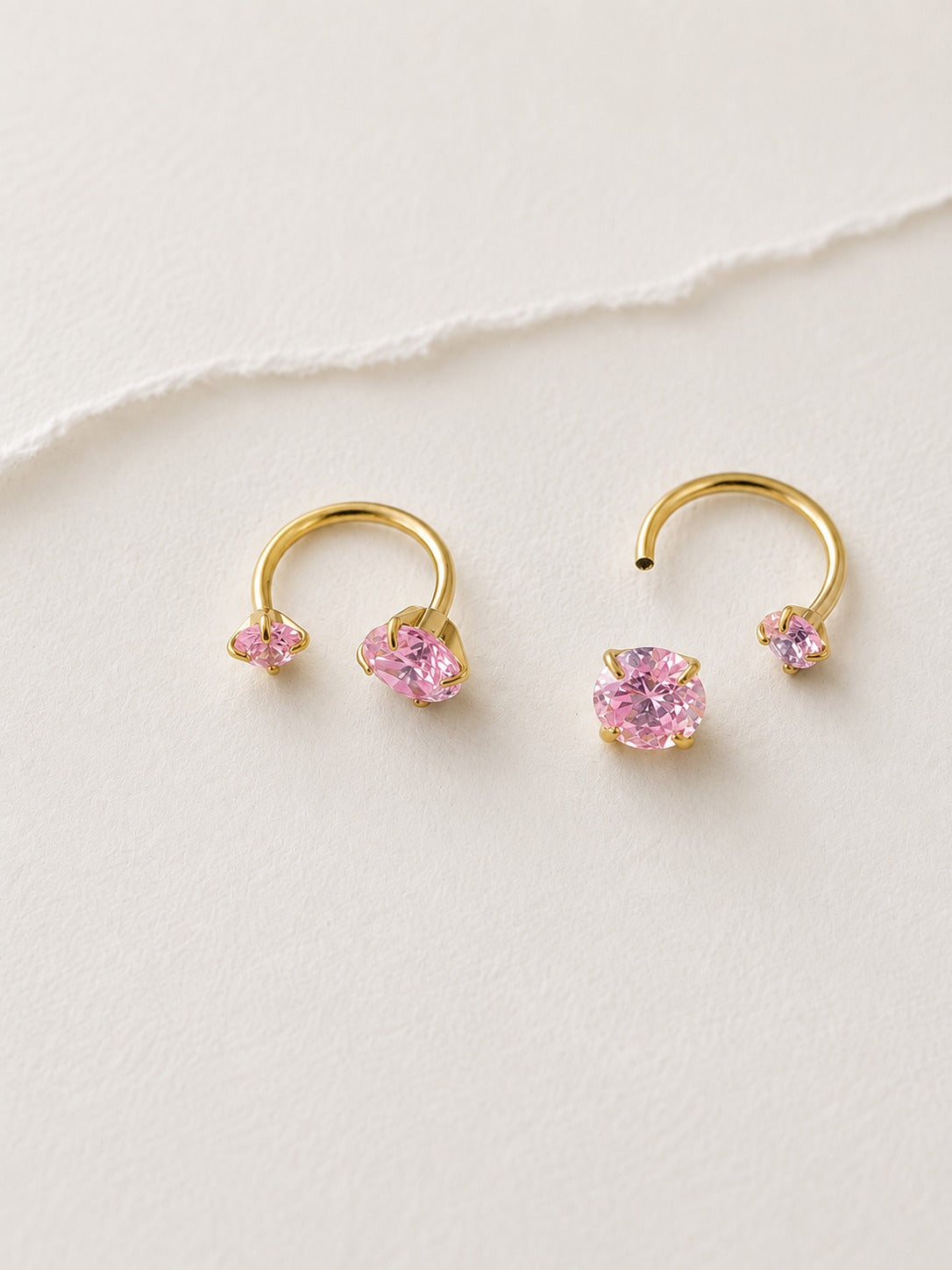 PINK DIAMOND MAHAY BALL BACK EARRINGS