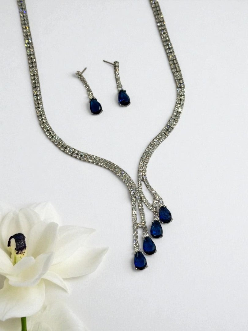 BLUE DIAMOND TRISTIN NECKLACE SET