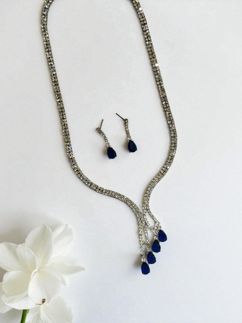 BLUE DIAMOND TRISTIN NECKLACE SET