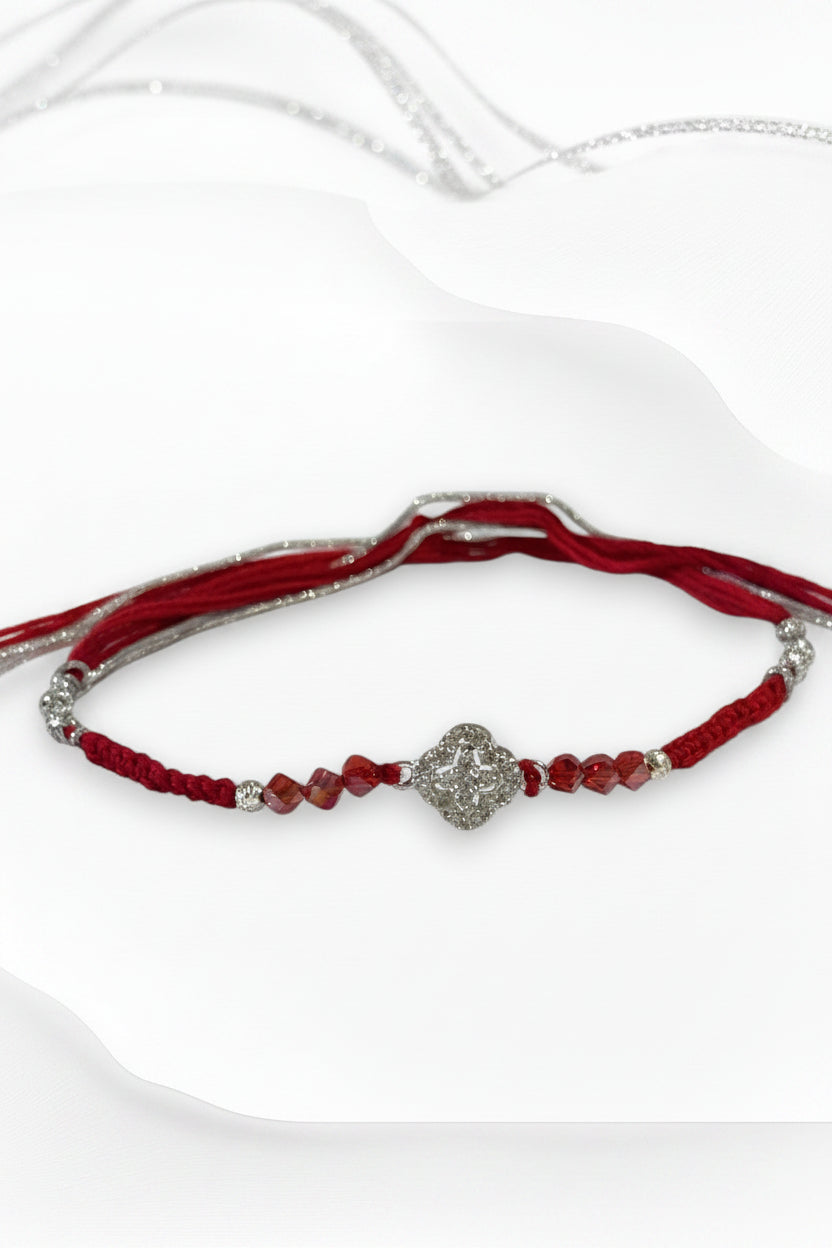 DIAMOND FLOWER TARUNIKA SILVER RAKHI
