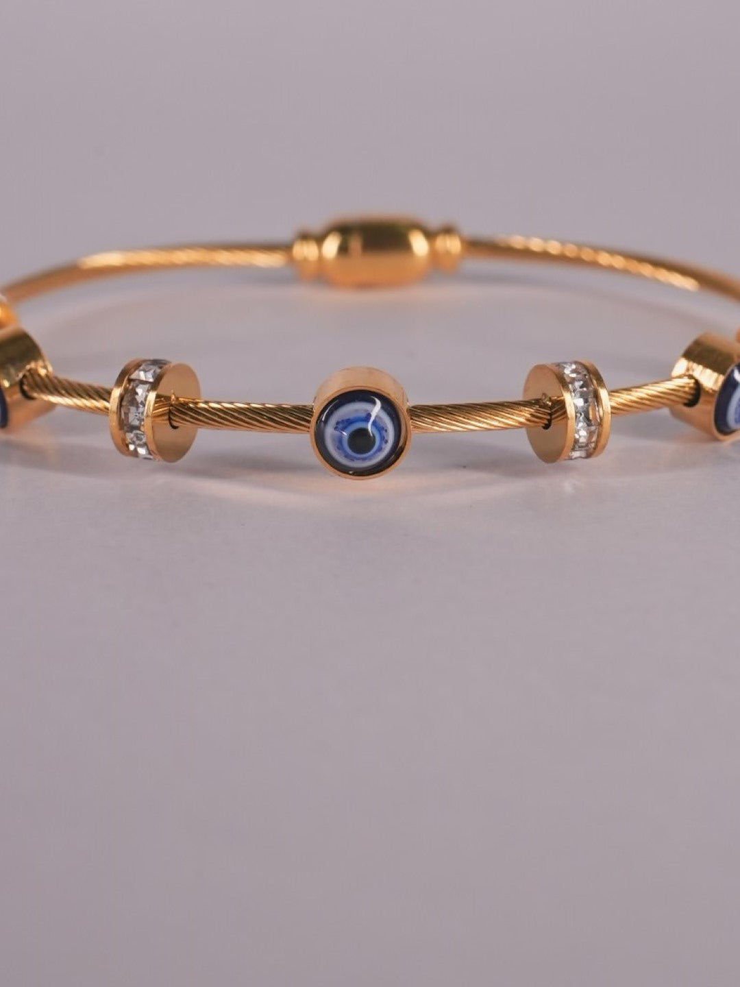 GOLDEN BASE WITH DIAMOND BALLS AND EVIL EYE
