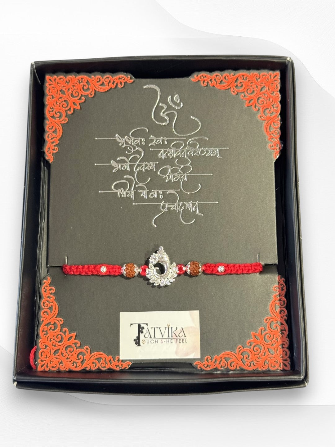 GANESH DHRITI PURE SILVER RAKHI