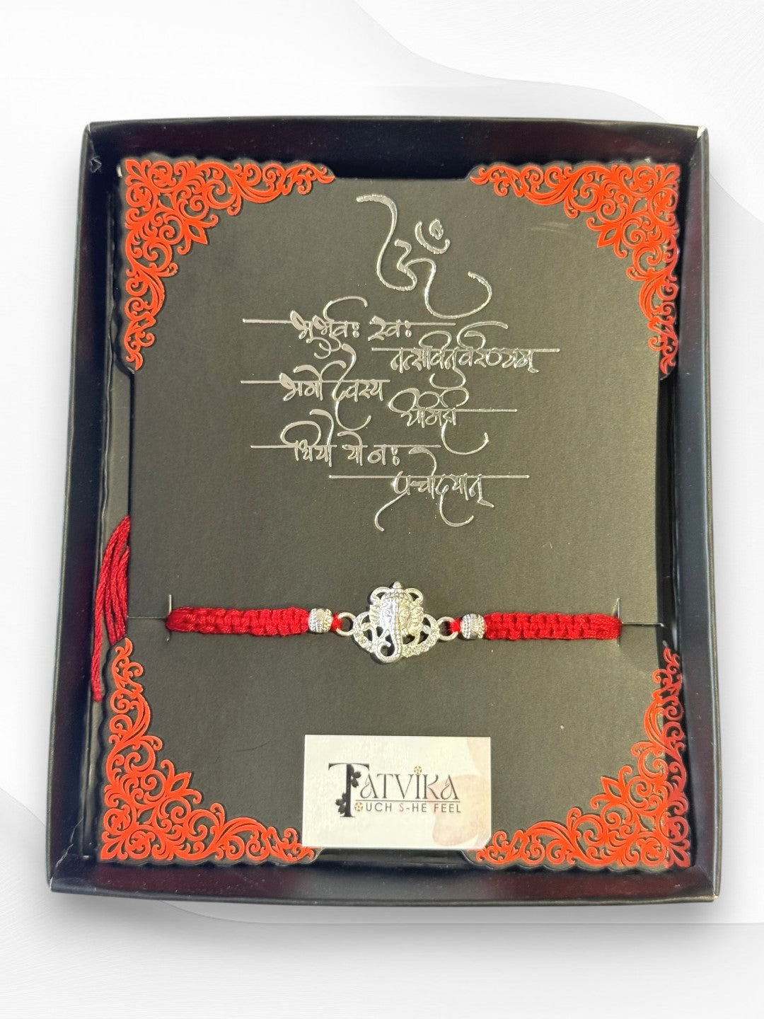 GANESH NIHARIKA PURE SILVER RAKHI