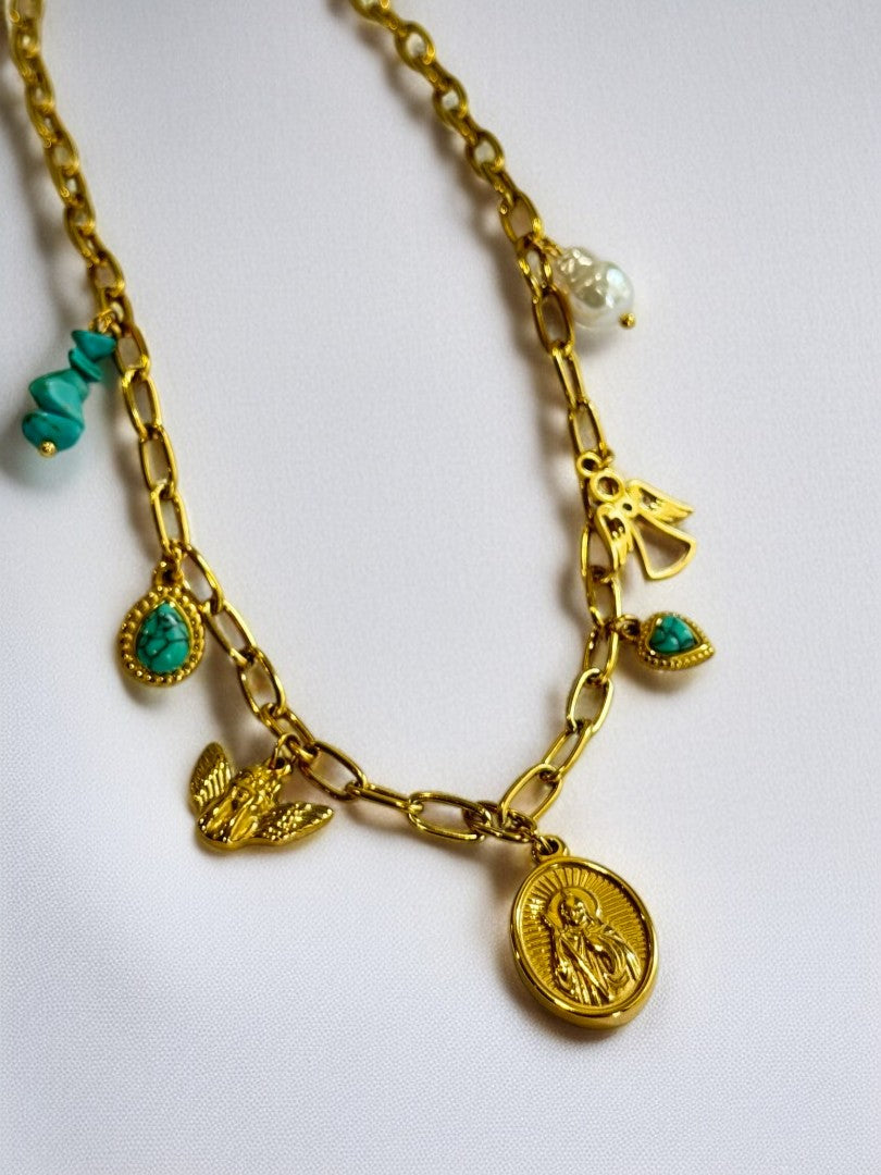GOLDEN BEACH CHARM CONRAD NECKLACE