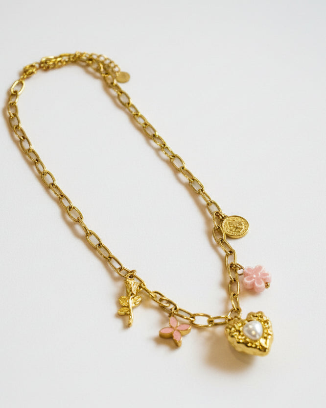 GOLDEN BEACH CHARM MATEW NECKLACE