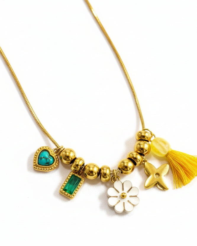 GOLDEN BEACH CHARM URIEL NECKLACE