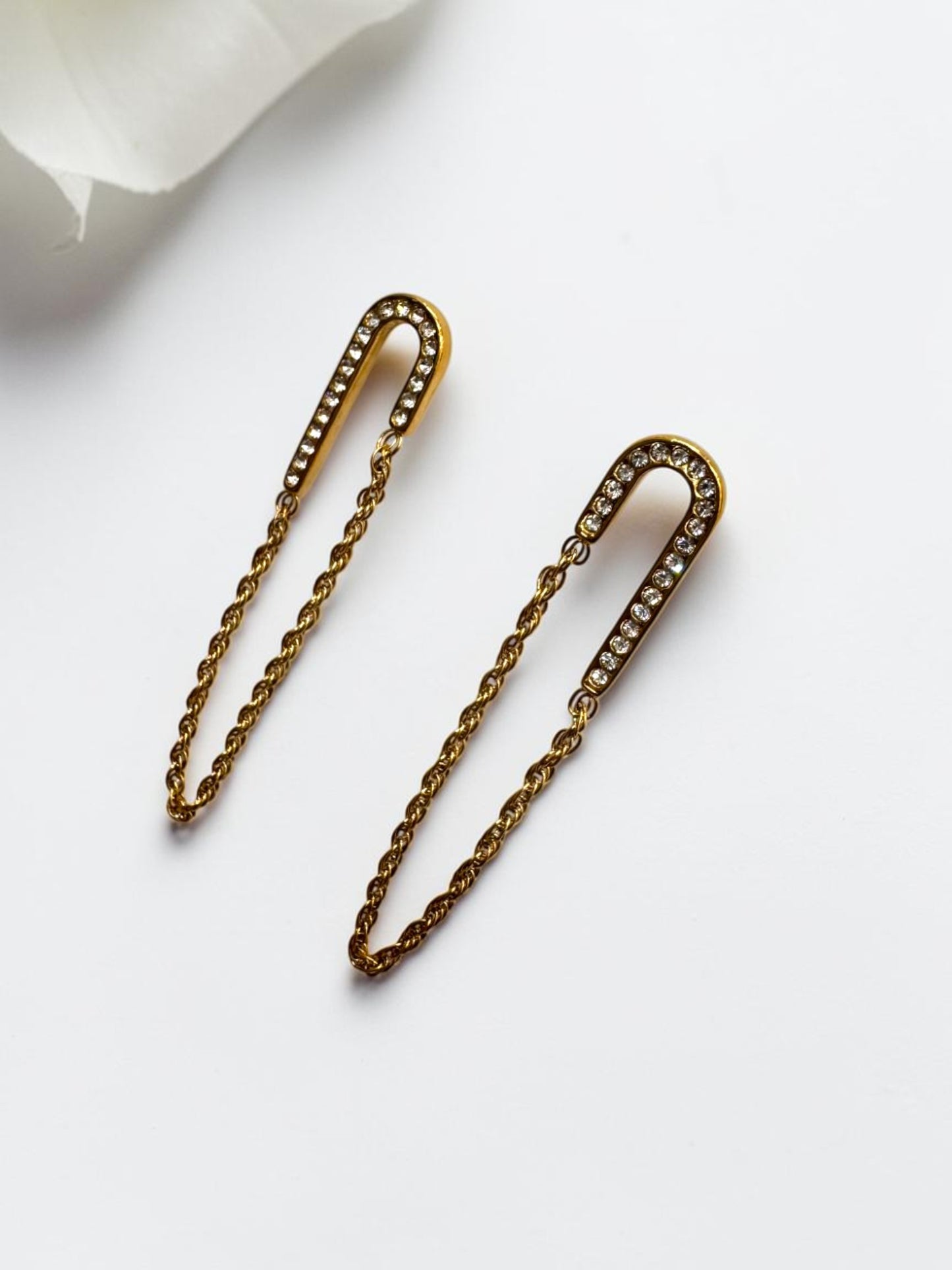 GOLDEN DIAMOND AYDEN EARRINGS