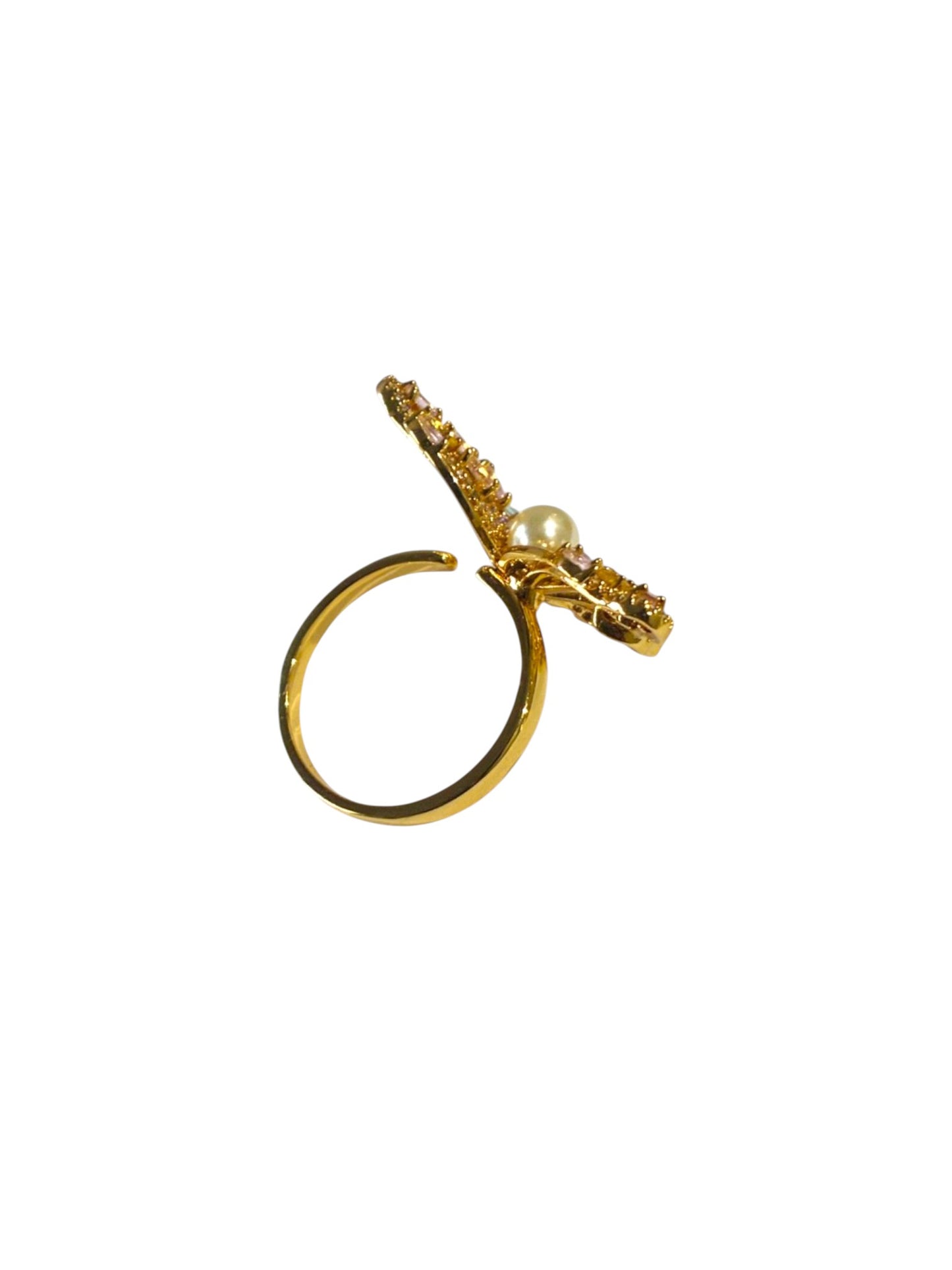 GOLDEN DIAMOND BUTTERFLY HADAR RING