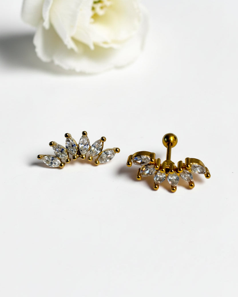 GOLDEN DIAMOND DEVIE EARRINGS