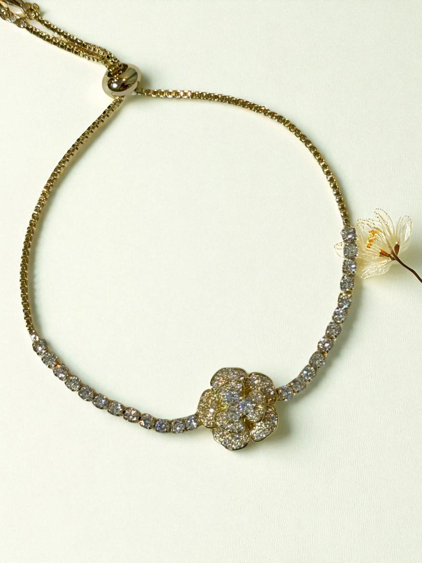 GOLDEN DIAMOND FLOWER HENRY BRACELET