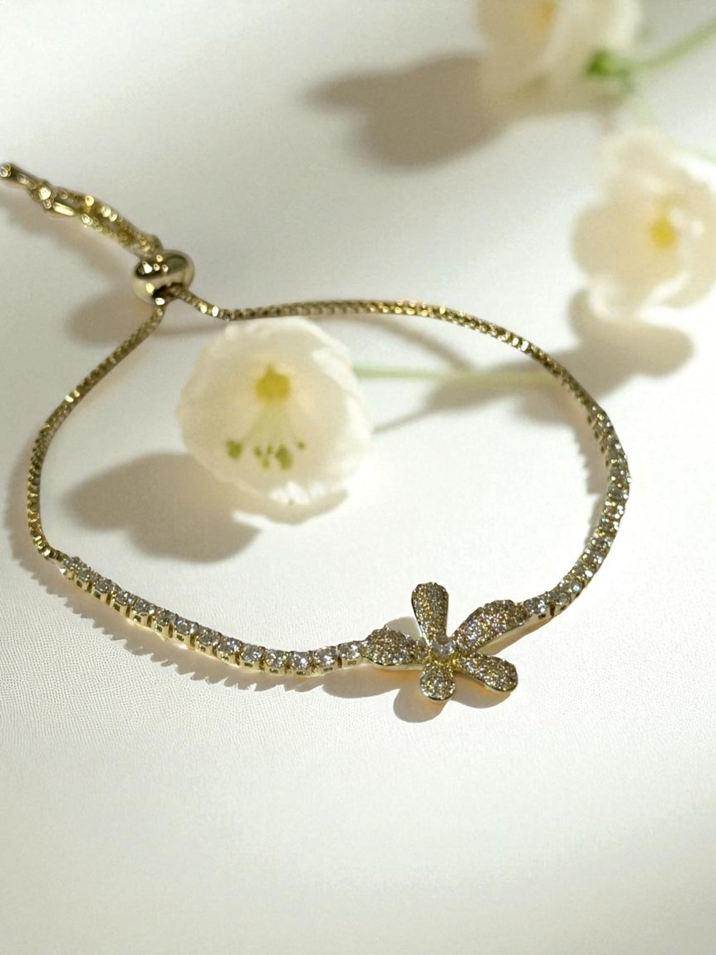 GOLDEN DIAMOND FLOWER OSCAR BRACELET