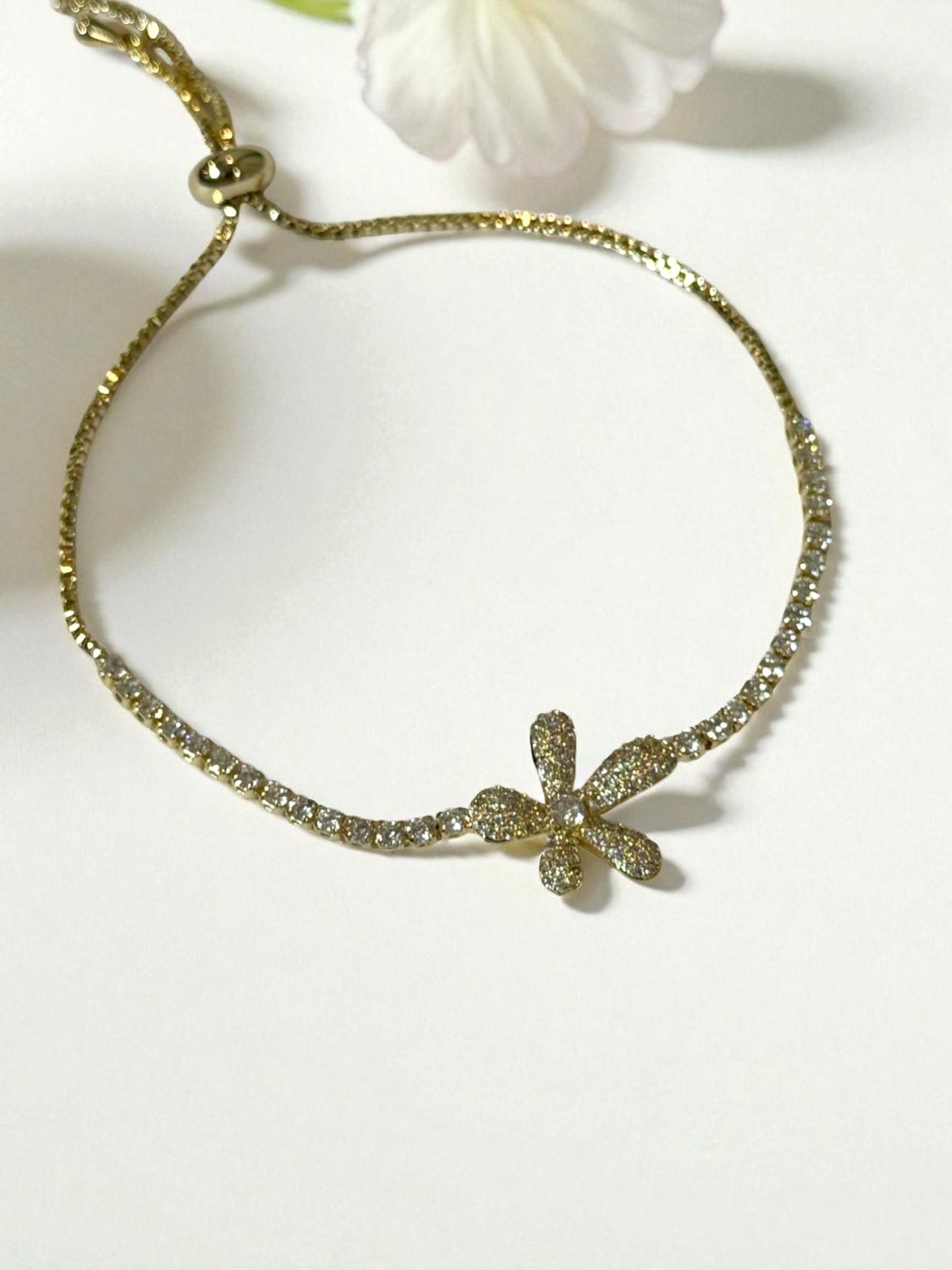 GOLDEN DIAMOND FLOWER OSCAR BRACELET