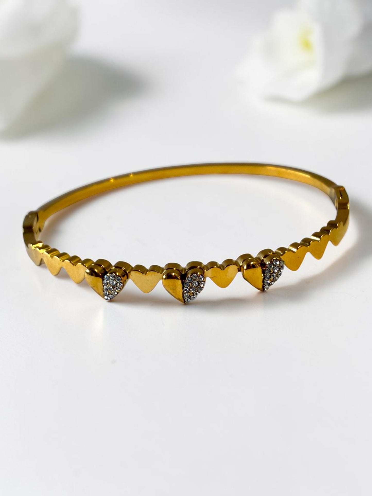 GOLDEN DIAMOND HEART JULIACCA BRACELET