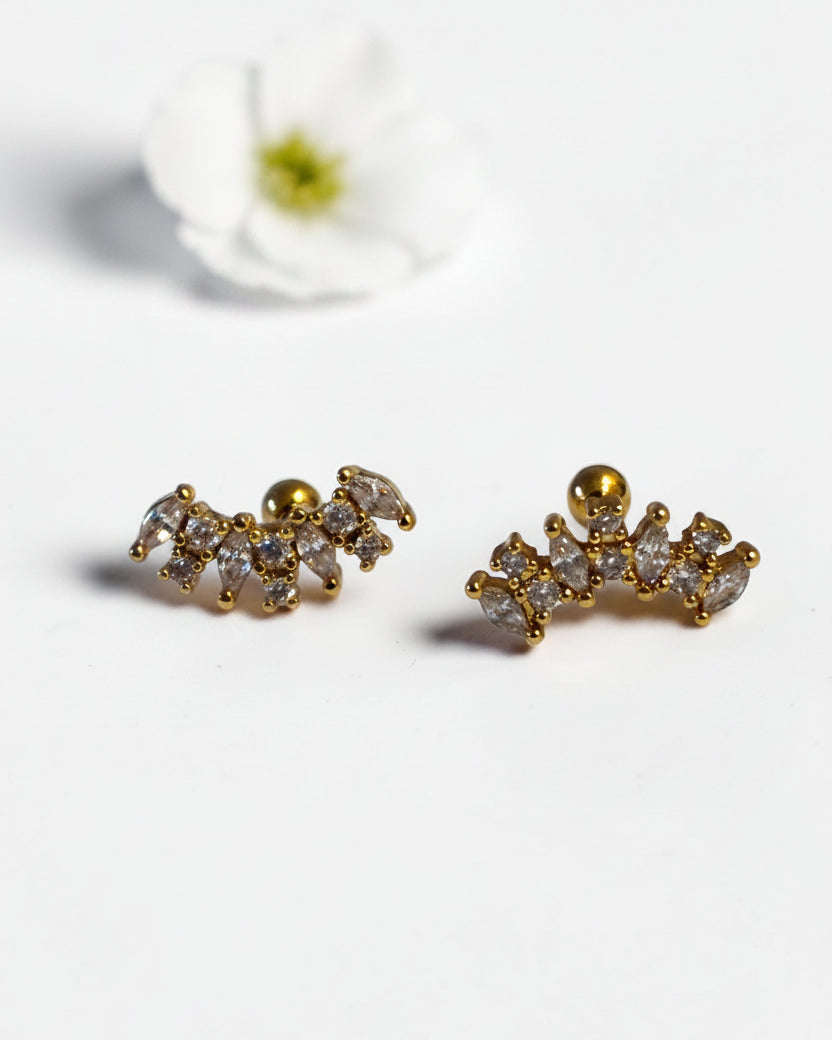 GOLDEN DIAMOND HEMIE EARRINGS
