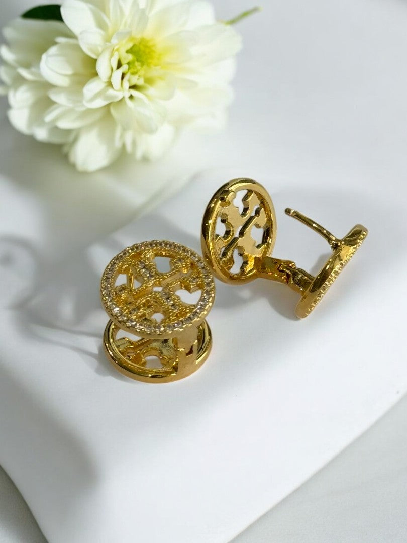 GOLDEN DIAMOND JEFFERY EARRINGS