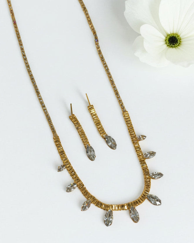 GOLDEN DIAMOND KRIMONA NECKLACE SET