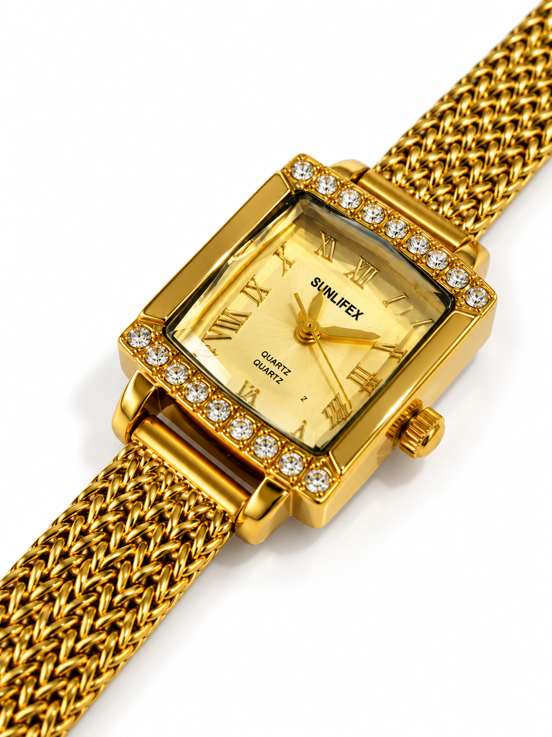 GOLDEN DIAMOND MYLAH WATCH