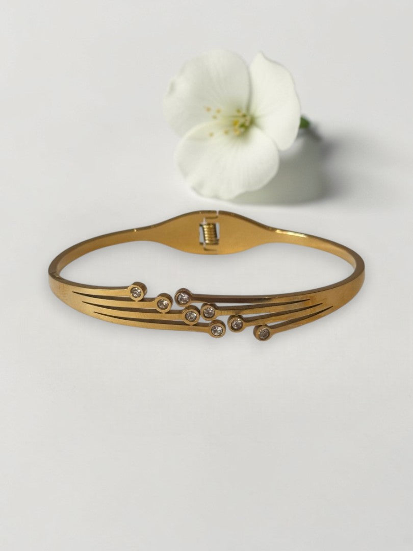 GOLDEN DIAMOND RACHEL BRACELET (CUFF)