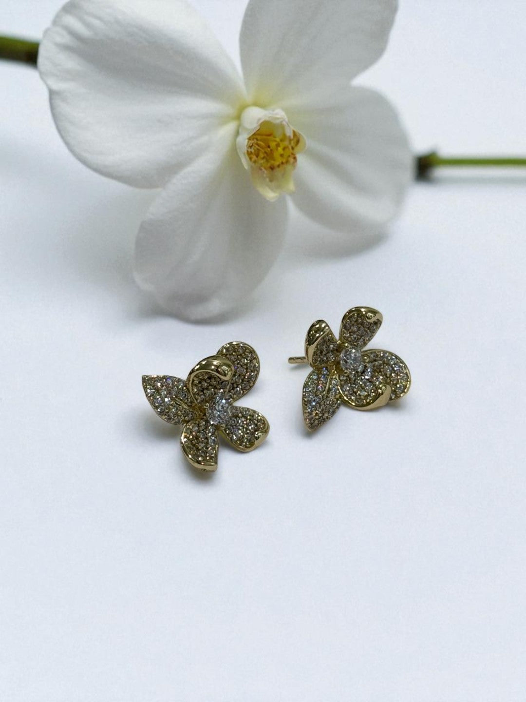 GOLDEN DIAMOND YOUSEF EARRINGS