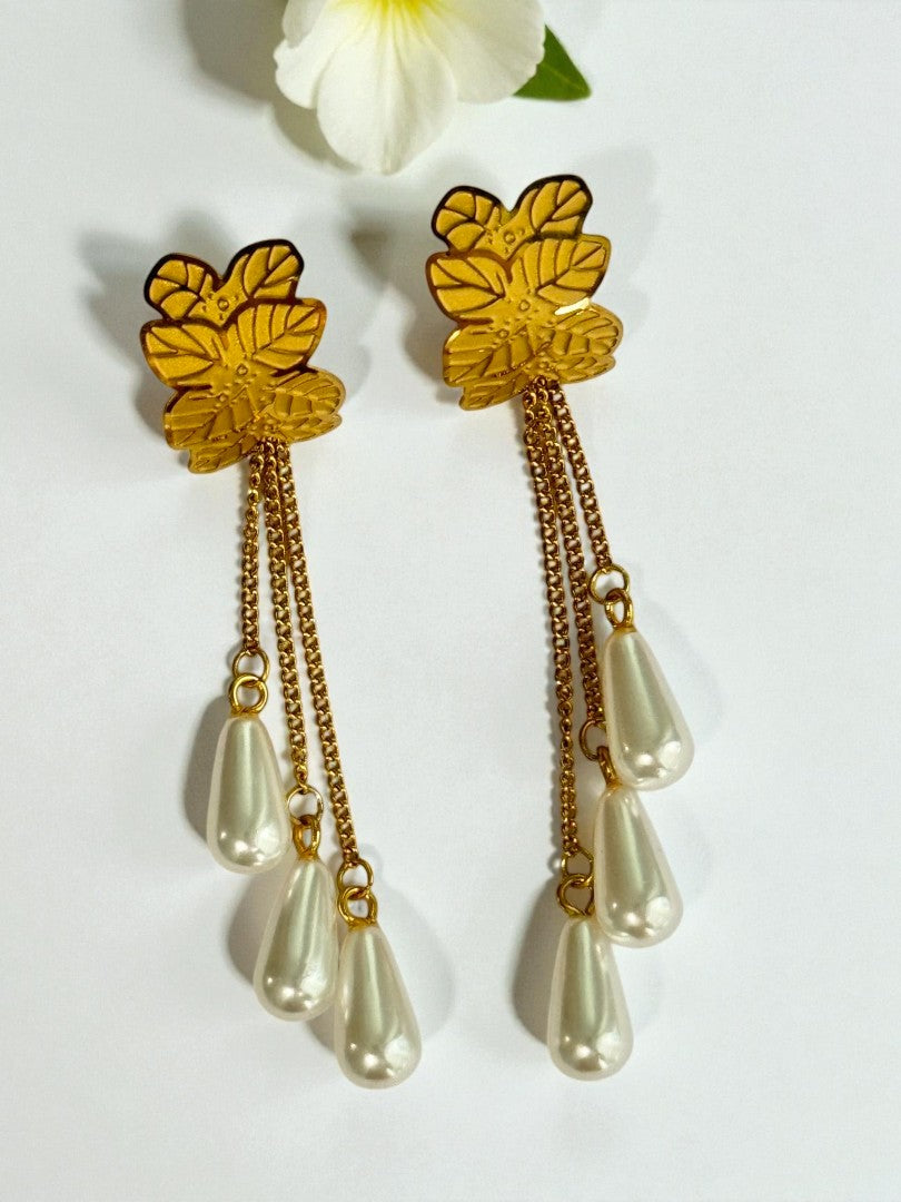 GOLDEN FLOWER YESHU EARRINGS