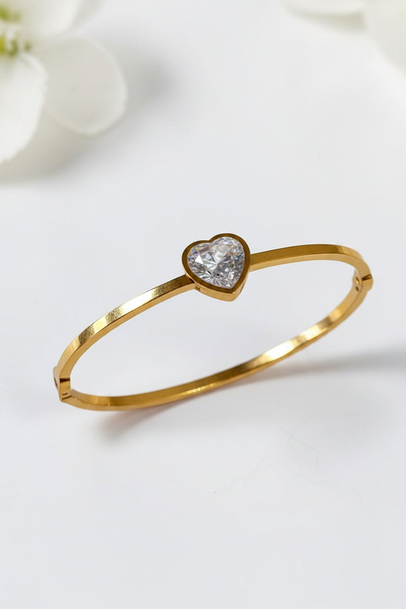 GOLDEN HEART STONE MYLIE BRACELET