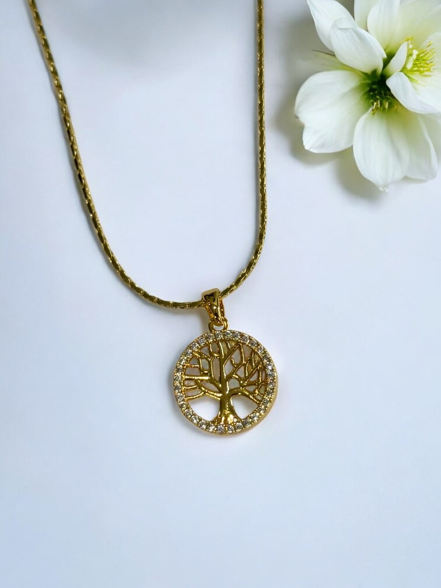 GOLDEN LIFE OF TREE EZRAH NECKLACE