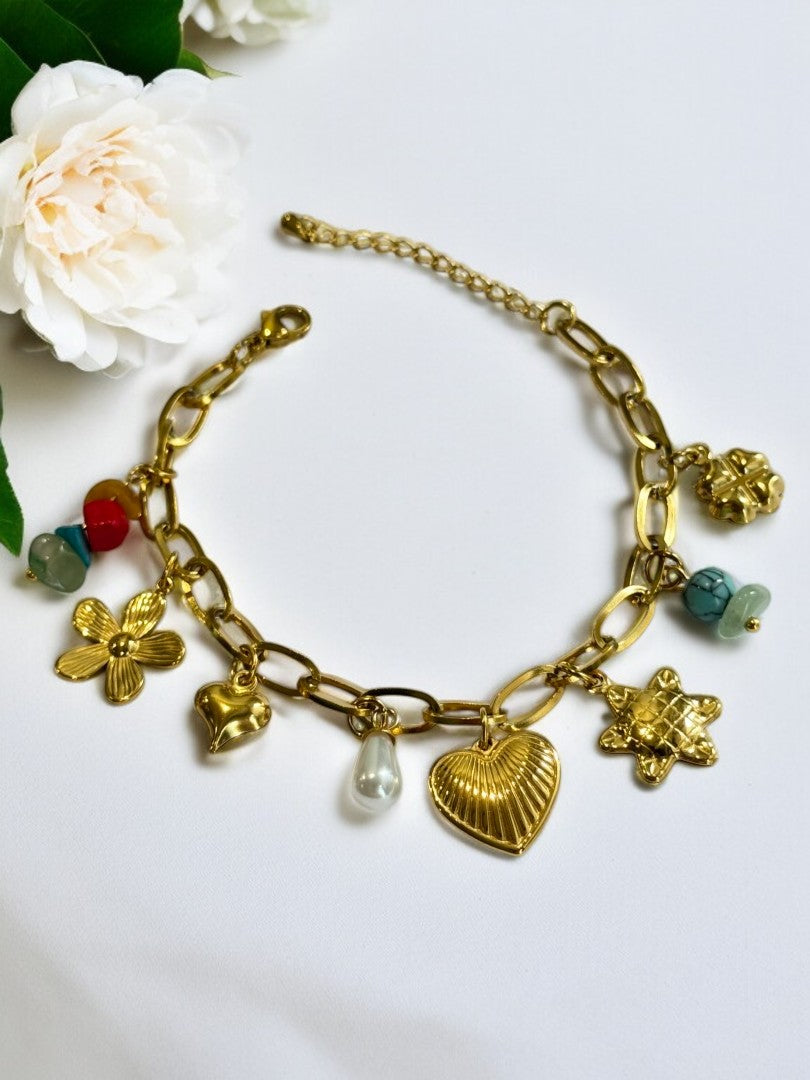GOLDEN OCEAN CHARM SMAEL BRACELET