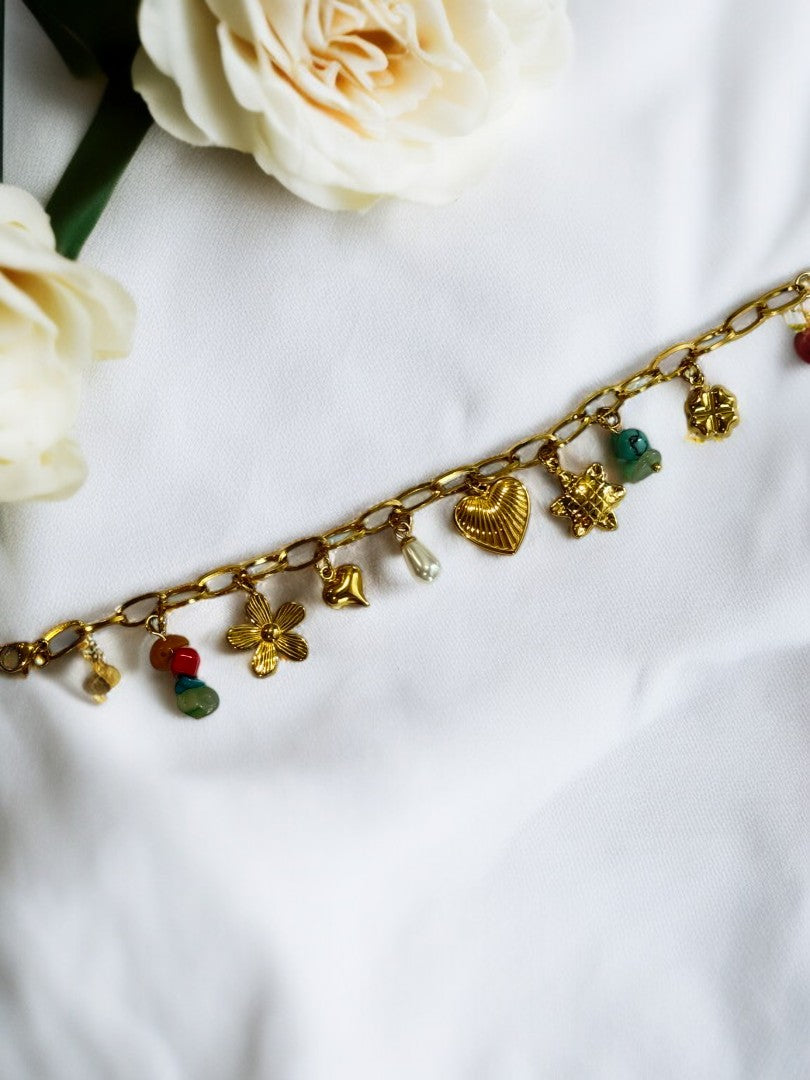 GOLDEN OCEAN CHARM SMAEL BRACELET