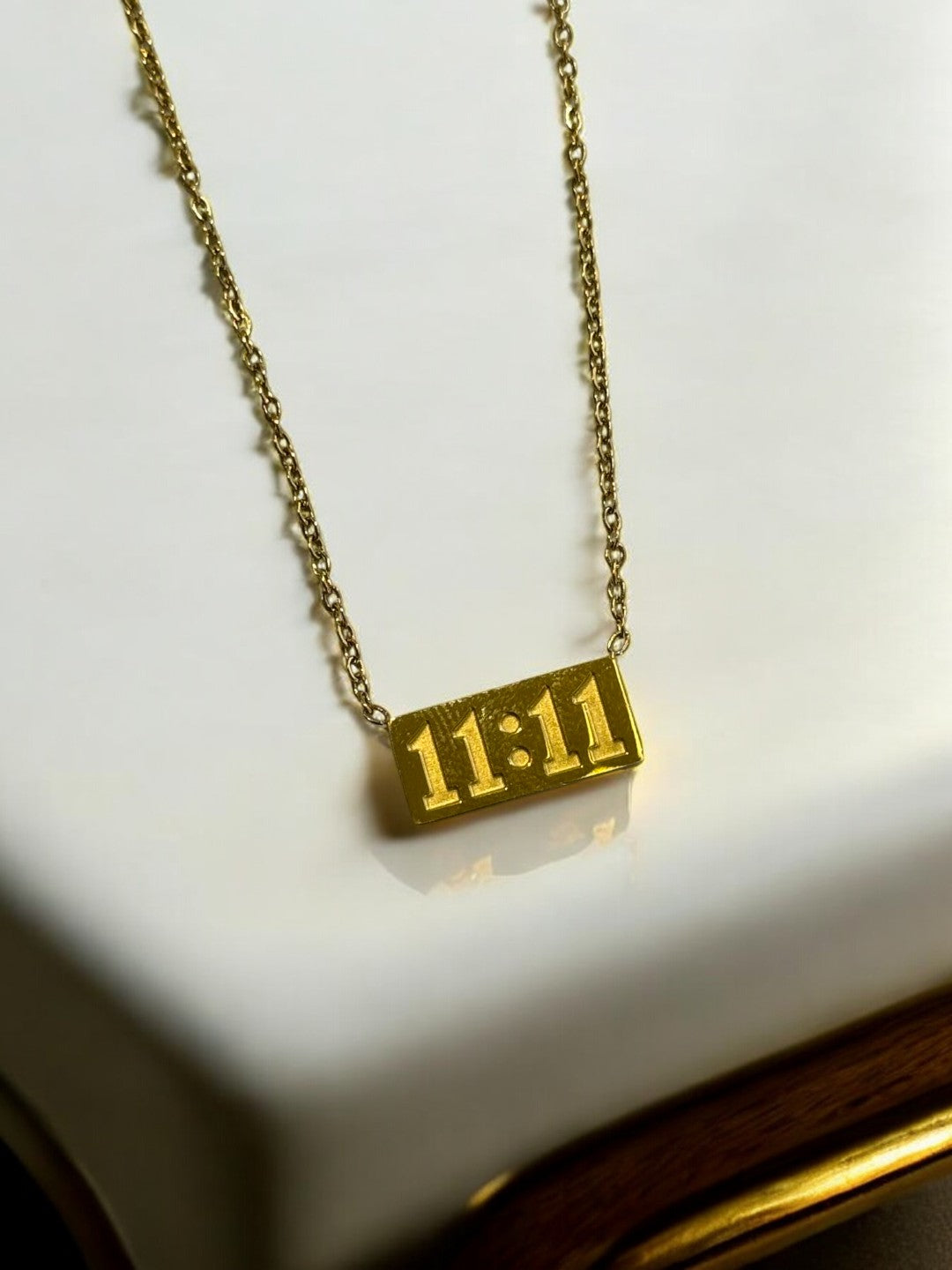 GOLDEN CHAIN WITH 11:11 PENDENT