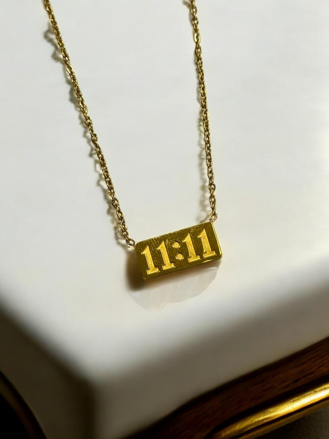 GOLDEN CHAIN WITH 11:11 PENDENT