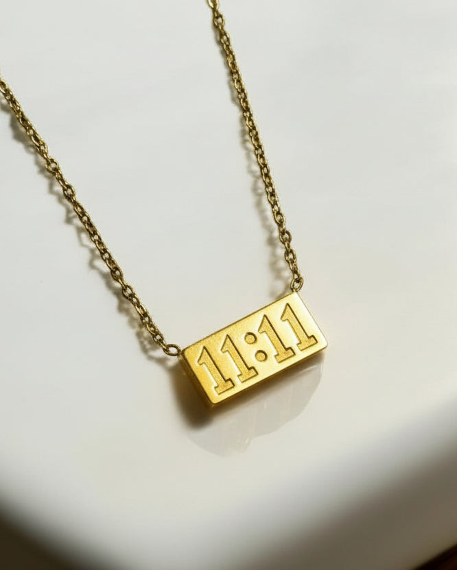 GOLDEN CHAIN WITH 11:11 PENDENT