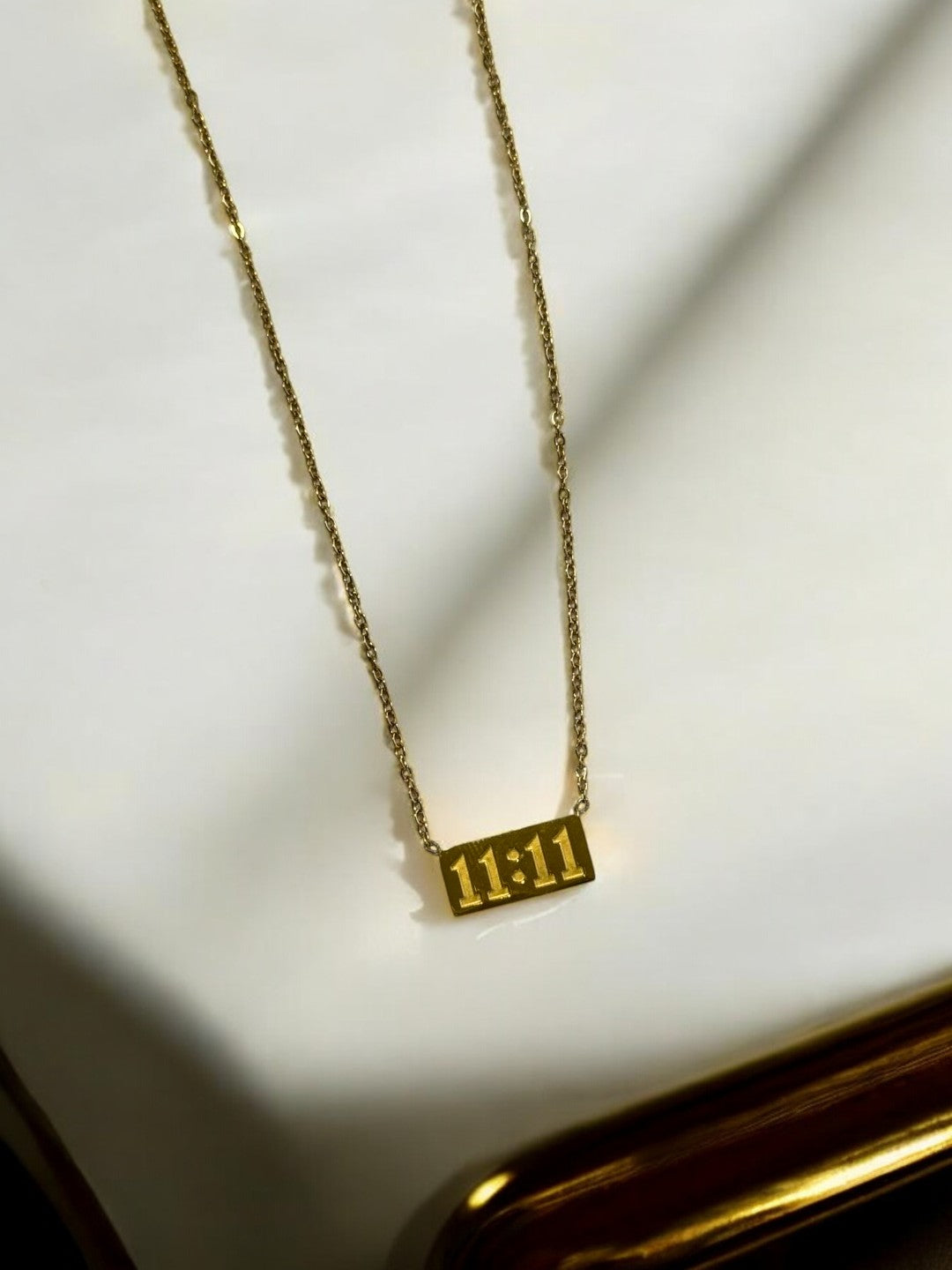 GOLDEN CHAIN WITH 11:11 PENDENT