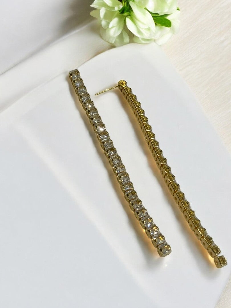 18K GOLD PLATED DIAMOND LINE PREMIUM DANGLE