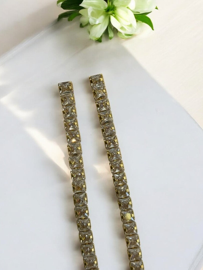 18K GOLD PLATED DIAMOND LINE PREMIUM DANGLE