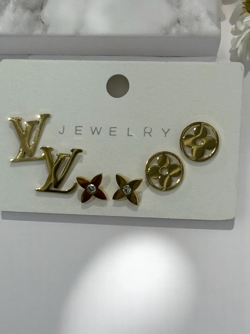 DAILY WEAR THREE PAIR OF BRANDED EARRINGS